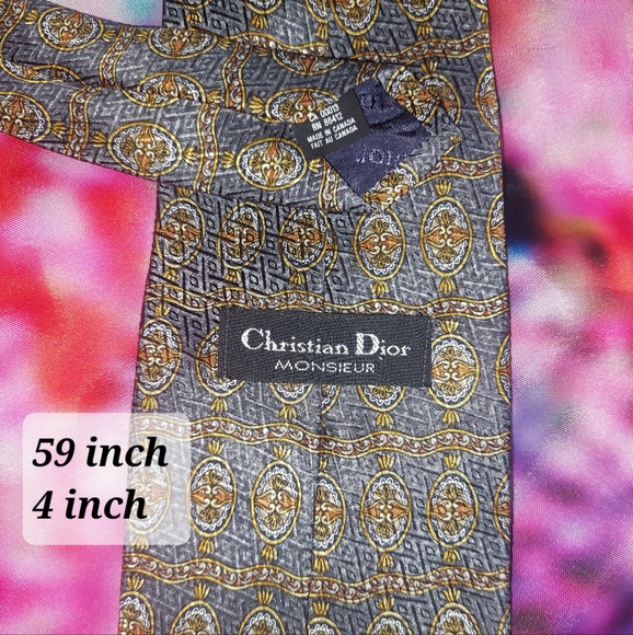 Christian Dior Silk Tie 59" - Picture 4 of 4
